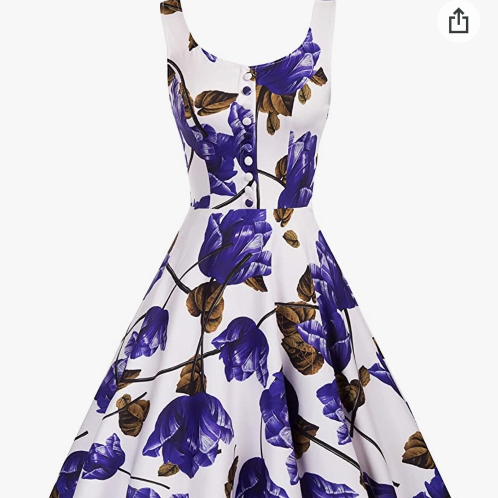 Belle Poque Floral Summer Wedding Vintage Retro Style dress - Picture 13 of 14